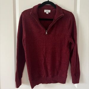 Croft & Barrow Red Zip Up Sweater